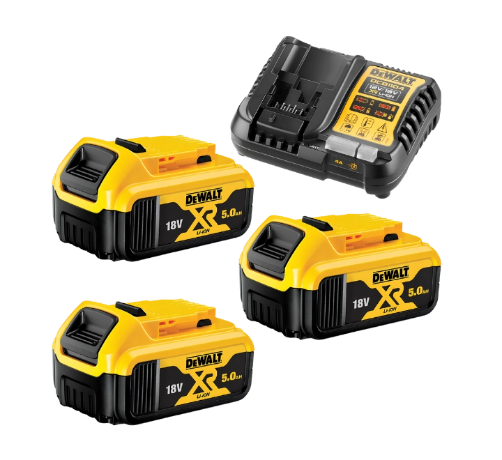 DeWalt DCB1104P3-QW Zestaw zasilający 18V XR 3x5Ah + ładowarka DCB1104 4A